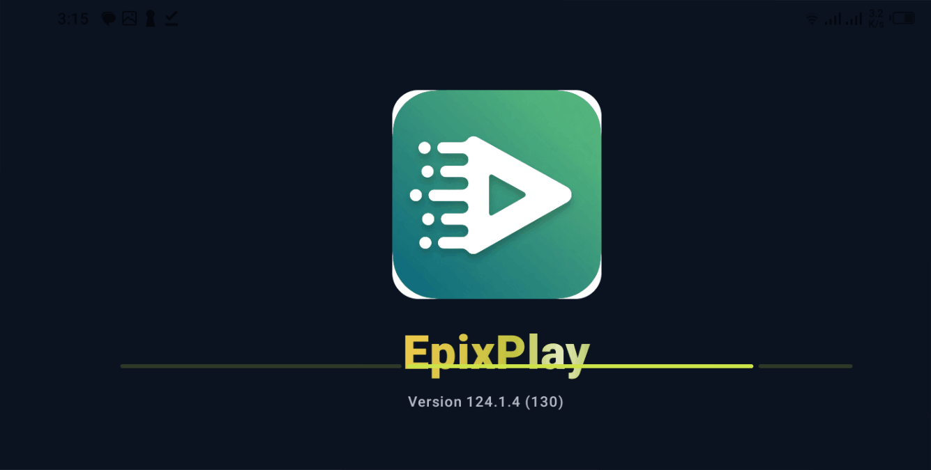 Epix Play app overview on Android